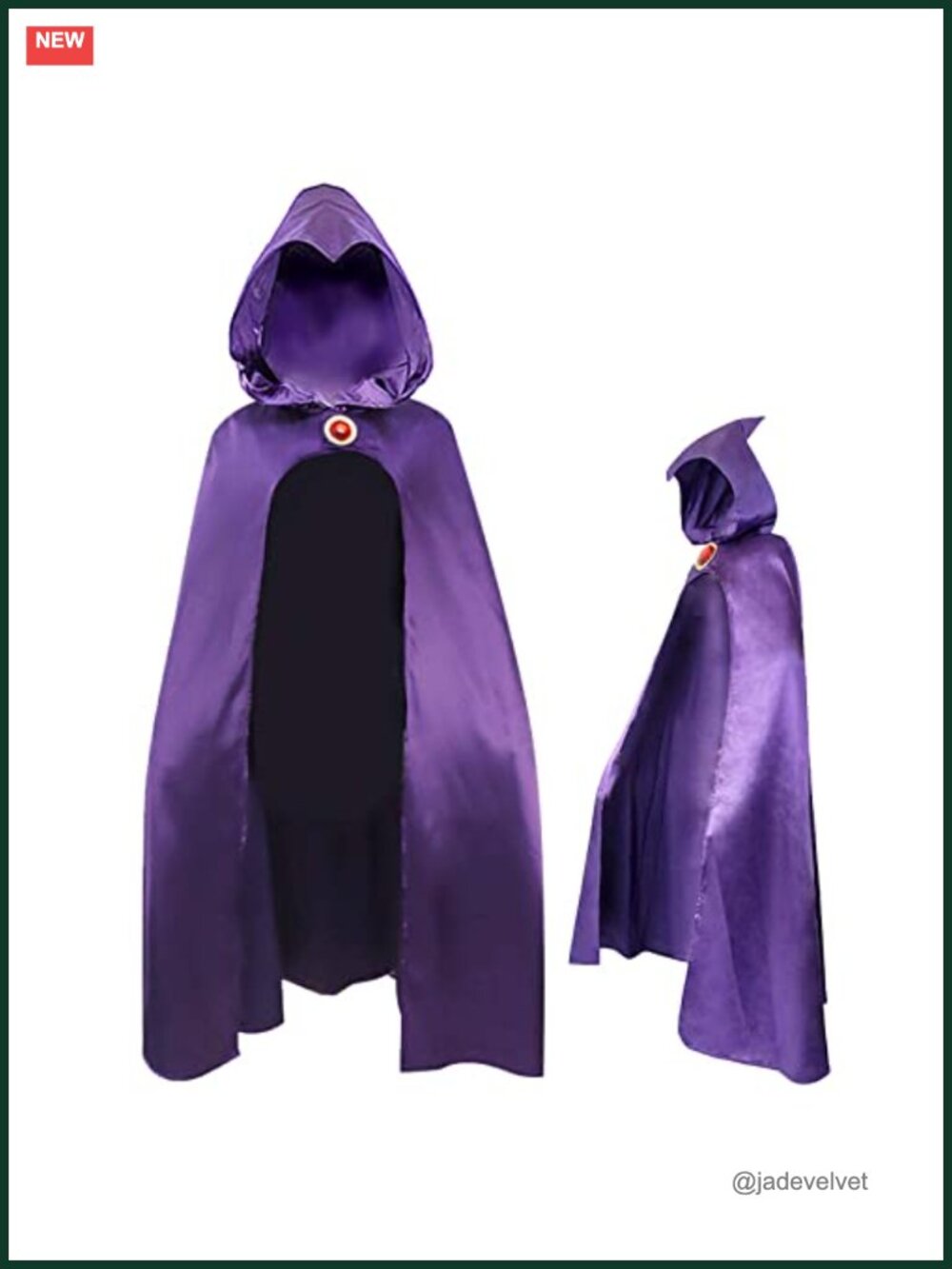 Deluxe Hooded Cloak Cape Cosplay Costume, Polyester, Halloween Party